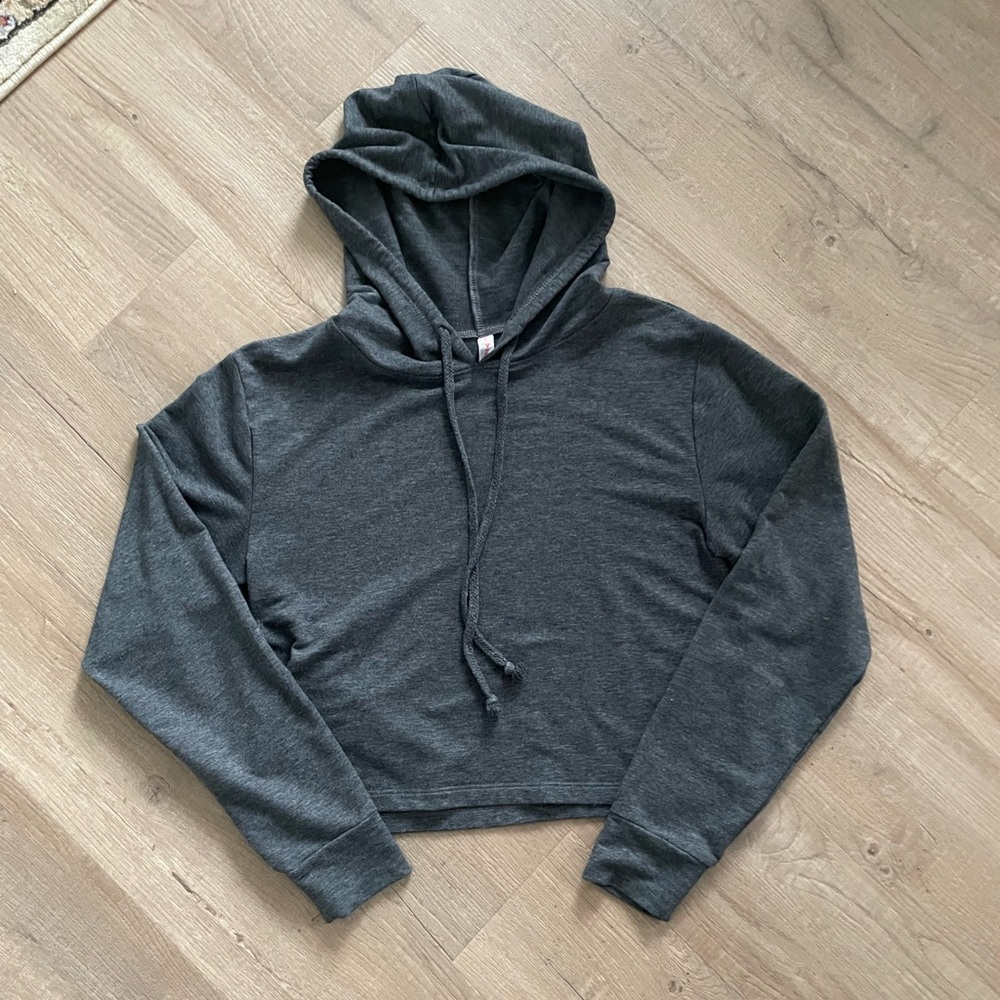 Charcoal Women's Cropped Hoodie